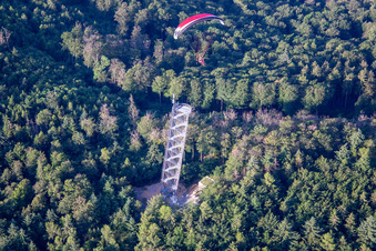 Vue oblique de Tour du Tambour Rimbach à le quartier Zotzenbach in Rimbach dans le département Hesse, Allemagne