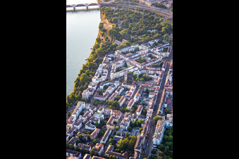 Vue d'oiseau de Quartier Lindenhof in Mannheim dans le département Bade-Wurtemberg, Allemagne