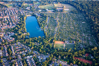 Vue oblique de Quartier Niederfeld in Mannheim dans le département Bade-Wurtemberg, Allemagne