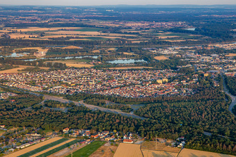 Vue aérienne de Du nord à l'ouest à le quartier Rinkenbergerhof in Speyer dans le département Rhénanie-Palatinat, Allemagne