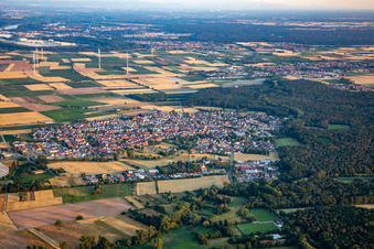 Vue aérienne de Harthausen dans le département Rhénanie-Palatinat, Allemagne