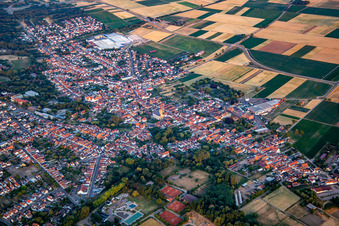 Vue aérienne de Aperçu à Bellheim dans le département Rhénanie-Palatinat, Allemagne
