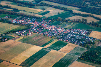 Vue aérienne de Du nord à Herxheimweyher dans le département Rhénanie-Palatinat, Allemagne