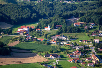 Vue aérienne de Ormož dans le département Slovénie, Slovénie