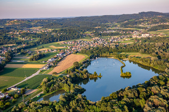 Vue aérienne de Parc aquatique Dooplek à Duplek dans le département Slovénie, Slovénie