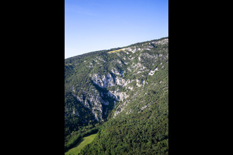 Vue aérienne de Décollage en parapente de Lijak / Vzletišče jadralnih padalcev Lijak à Nova Gorica dans le département Slovénie, Slovénie