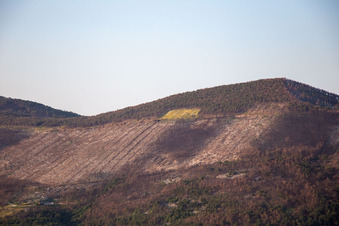 Vue aérienne de Napis TITO à Renče-Vogrsko dans le département Slovénie, Slovénie