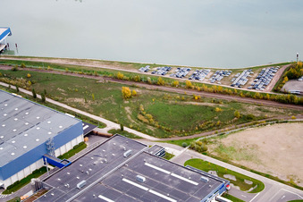 Photographie aérienne de Port d'État de Wörth à Wörth am Rhein dans le département Rhénanie-Palatinat, Allemagne