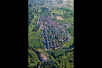 Vue aérienne de De l'ouest à le quartier Arzheim in Landau in der Pfalz dans le département Rhénanie-Palatinat, Allemagne