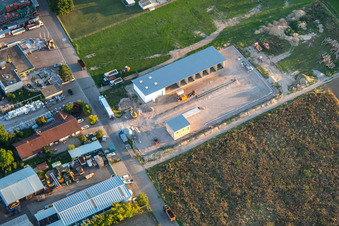 Vue aérienne de Industriestr à Billigheim-Ingenheim dans le département Rhénanie-Palatinat, Allemagne