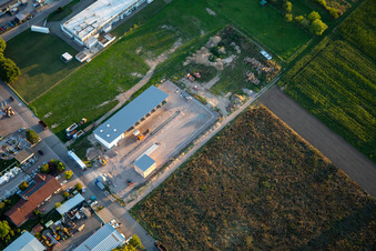 Vue aérienne de Industriestr à Billigheim-Ingenheim dans le département Rhénanie-Palatinat, Allemagne