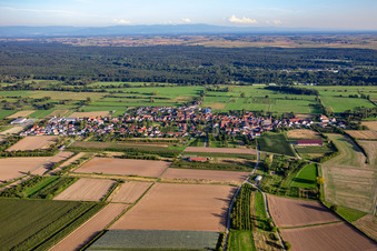 Vue aérienne de Du nord à Schweighofen dans le département Rhénanie-Palatinat, Allemagne