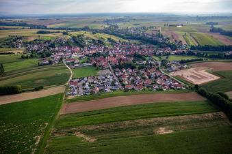 Vue aérienne de Du sud-ouest à Trimbach dans le département Bas Rhin, France