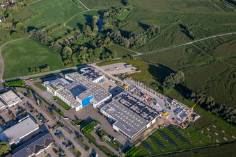 Groupe Zimmer Am Glockenloch à le quartier Freistett in Rheinau dans le département Bade-Wurtemberg, Allemagne d'en haut