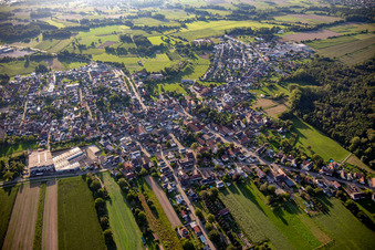 Photographie aérienne de Du nord-est à le quartier Bodersweier in Kehl dans le département Bade-Wurtemberg, Allemagne