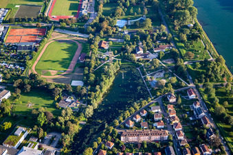 Vue aérienne de Kehler Football Club 07 eV à Kehl dans le département Bade-Wurtemberg, Allemagne