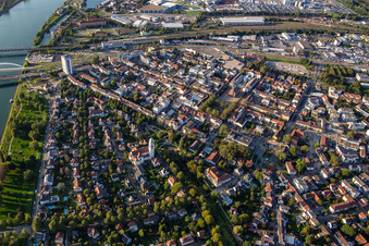 Vue aérienne de Rue Hermann-Dietrich à Kehl dans le département Bade-Wurtemberg, Allemagne