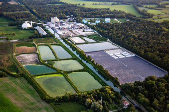 Vue aérienne de Sucrerie d'ERSTEIN / Cristal Union à Erstein dans le département Bas Rhin, France