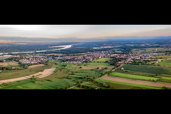 Vue aérienne de Panorama à Gerstheim dans le département Bas Rhin, France