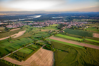 Photographie aérienne de Gerstheim dans le département Bas Rhin, France