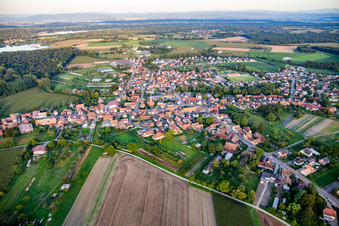 Obenheim dans le département Bas Rhin, France vue d'en haut