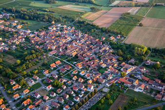Vue aérienne de Goxwiller dans le département Bas Rhin, France