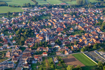 Schwindratzheim dans le département Bas Rhin, France d'un drone