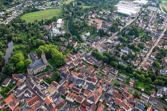 Vue aérienne de Amtsgasse à Meisenheim dans le département Rhénanie-Palatinat, Allemagne