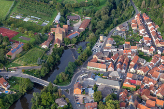 Vue aérienne de Ferme biologique Bannmühle à Odernheim am Glan dans le département Rhénanie-Palatinat, Allemagne