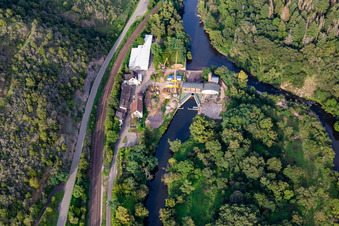 Vue aérienne de Barrage sur la Nahe à Waldböckelheim dans le département Rhénanie-Palatinat, Allemagne