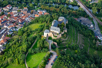 Château Ebernburg / Centre familial protestant de vacances et d'éducation Ebernburg à le quartier Ebernburg in Bad Kreuznach dans le département Rhénanie-Palatinat, Allemagne d'en haut