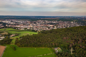 Vue aérienne de De l'ouest à Bad Kreuznach dans le département Rhénanie-Palatinat, Allemagne