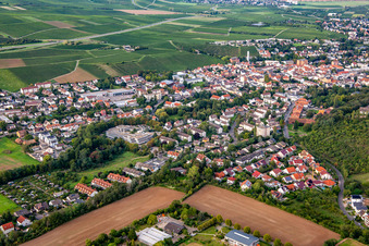 Vue aérienne de Bad Kreuznach dans le département Rhénanie-Palatinat, Allemagne