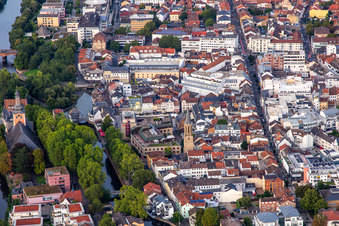 Vue aérienne de Sparkasse Rhein-Nahe à Bad Kreuznach dans le département Rhénanie-Palatinat, Allemagne