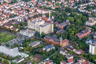 Vue aérienne de Hôpital Diakonie à Bad Kreuznach dans le département Rhénanie-Palatinat, Allemagne