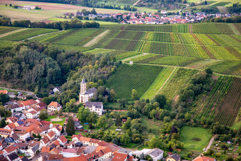 Vue aérienne de Château de Koppenstein Mandel sous la maison du vignoble Mandel à Mandel dans le département Rhénanie-Palatinat, Allemagne