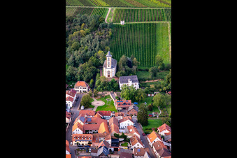 Vue aérienne de Château de Koppenstein Mandel sous la maison du vignoble Mandel à Mandel dans le département Rhénanie-Palatinat, Allemagne