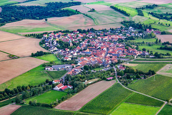 Vue aérienne de Du nord à Duchroth dans le département Rhénanie-Palatinat, Allemagne