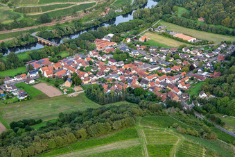 Photographie aérienne de Pont Luitpold sur la Nahe à Oberhausen an der Nahe dans le département Rhénanie-Palatinat, Allemagne