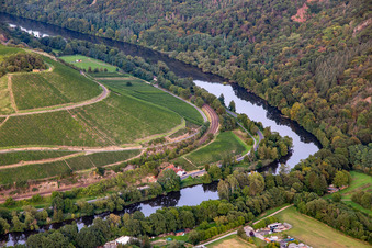 Vue aérienne de Hermannshöhle à Niederhausen dans le département Rhénanie-Palatinat, Allemagne