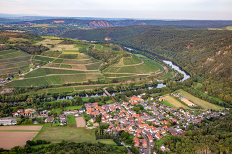Vue aérienne de Harsten, plus belle vue sur les vins Nahe 2020 à Oberhausen an der Nahe dans le département Rhénanie-Palatinat, Allemagne
