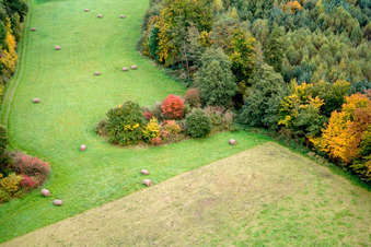 Vue oblique de Otterbachtal à Freckenfeld dans le département Rhénanie-Palatinat, Allemagne