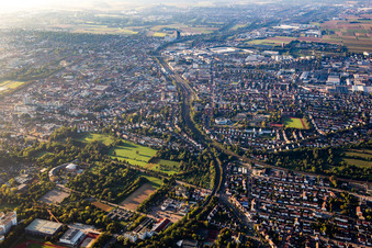 Vue aérienne de Du nord à le quartier Eglosheim in Ludwigsburg dans le département Bade-Wurtemberg, Allemagne