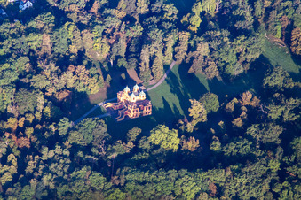 Vue aérienne de Château préféré, Ludwigsburg à Ludwigsburg dans le département Bade-Wurtemberg, Allemagne