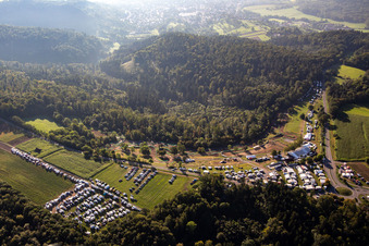 61e Championnat du monde FIM de side-car motocross Rudersberger 2023 du MSC Wieslauftal eV Motocross à le quartier Königsbronnhof in Rudersberg dans le département Bade-Wurtemberg, Allemagne d'en haut