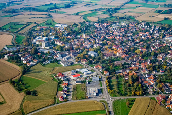 Vue aérienne de Du sud à le quartier Kork in Kehl dans le département Bade-Wurtemberg, Allemagne