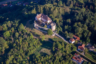 Photographie aérienne de Château d'Ebersberg à le quartier Lippoldsweiler in Auenwald dans le département Bade-Wurtemberg, Allemagne