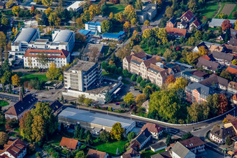 Vue aérienne de Centre d'épilepsie Kork à le quartier Kork in Kehl dans le département Bade-Wurtemberg, Allemagne