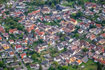 Vue aérienne de Quartier Büchig in Bretten dans le département Bade-Wurtemberg, Allemagne