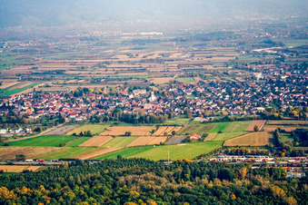 Vue aérienne de De l'ouest à le quartier Urloffen in Appenweier dans le département Bade-Wurtemberg, Allemagne